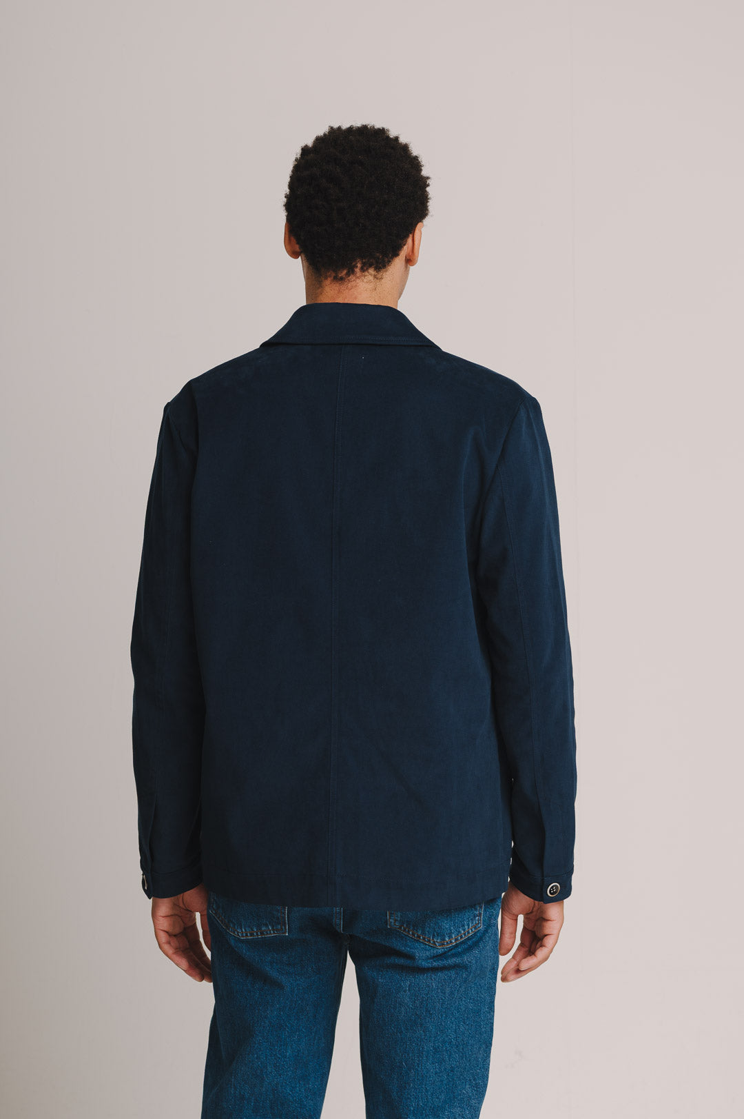 Navy Cotton Chore Jacket