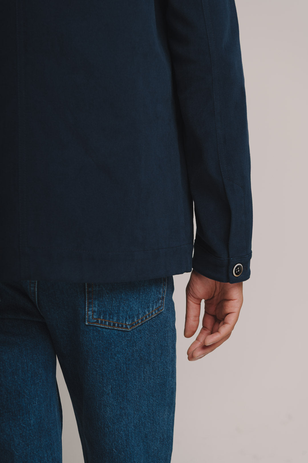 Navy Cotton Chore Jacket