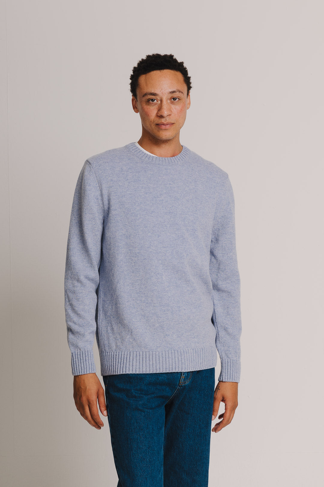 Pale Lavender Lambswool Crew Neck Jumper