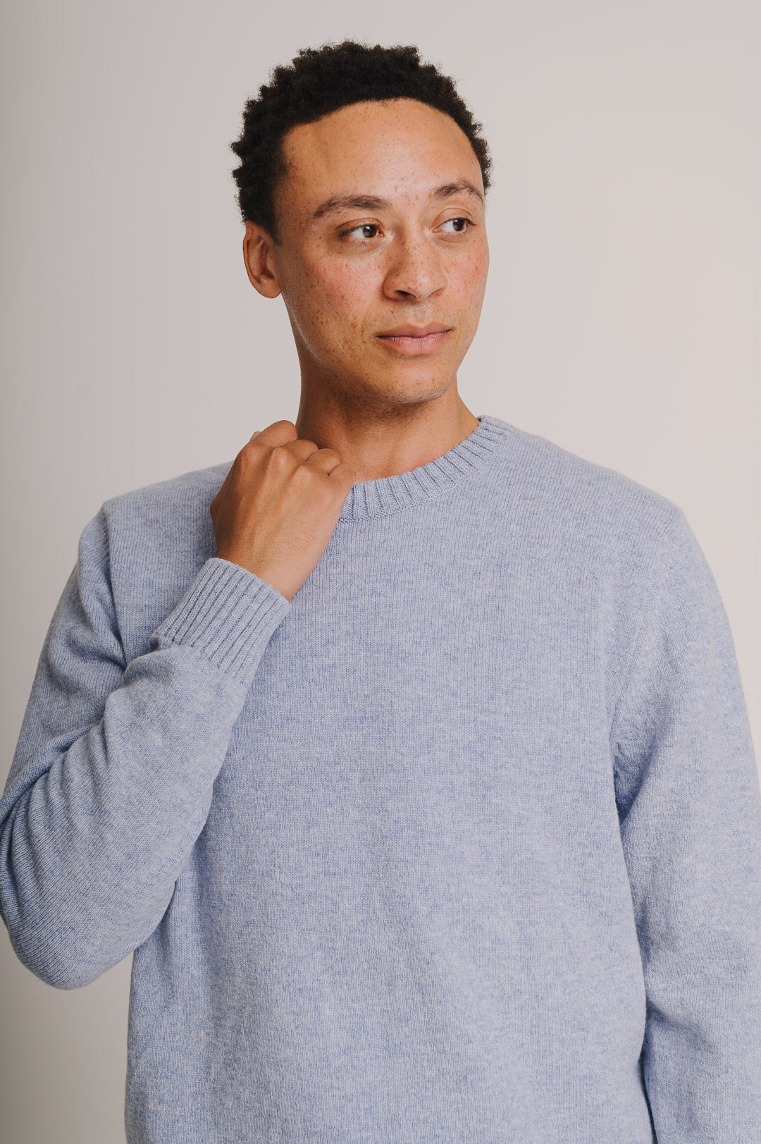 Pale Lavender Lambswool Crew Neck Jumper