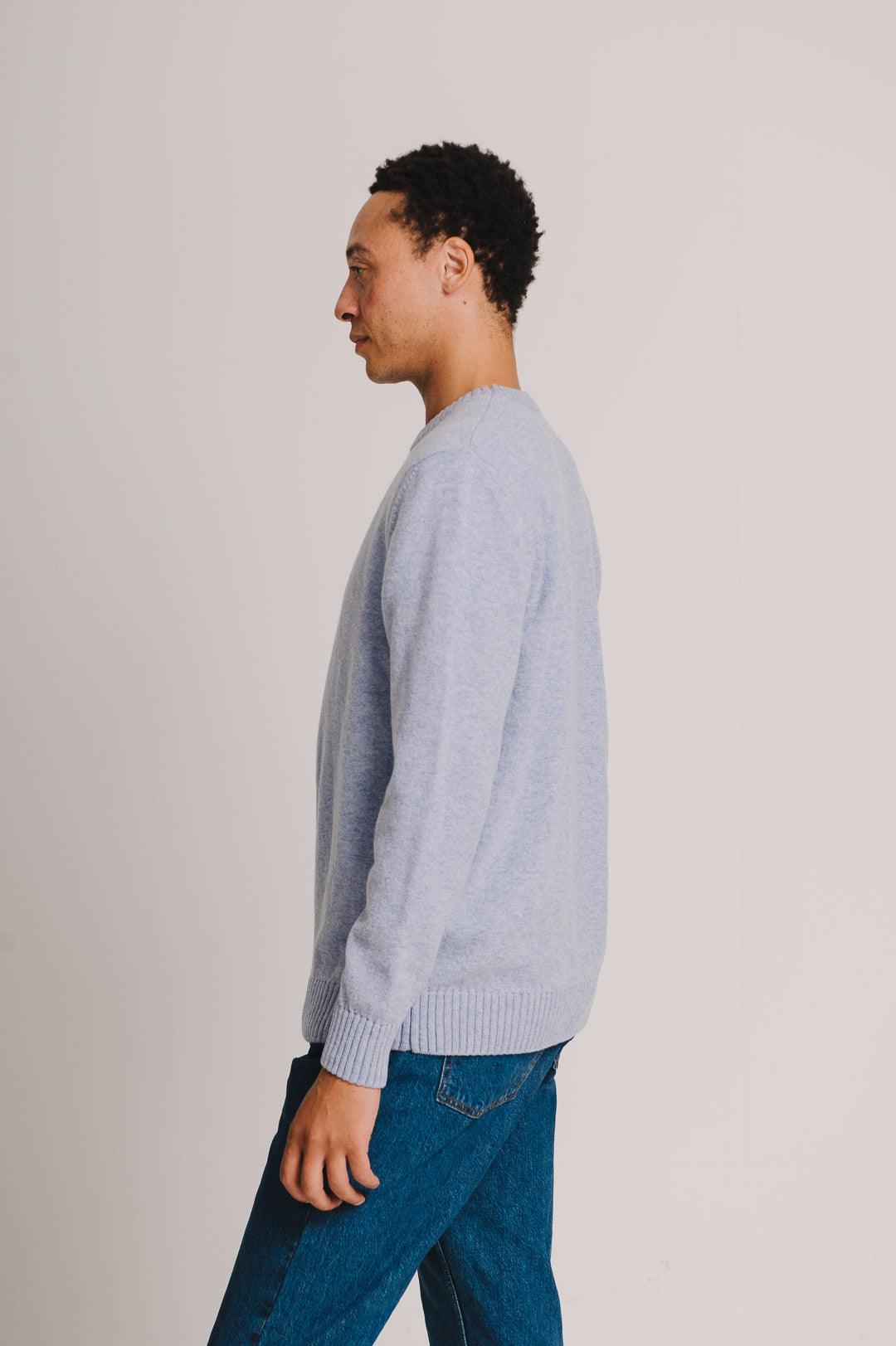 Pale Lavender Lambswool Crew Neck Jumper
