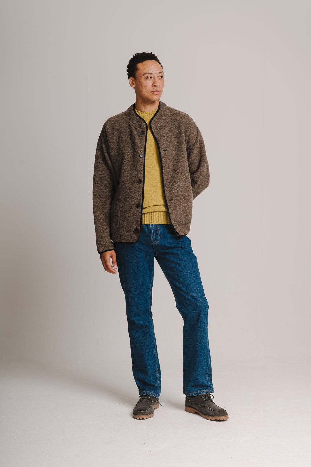 Mushroom Boiled Wool Jacket