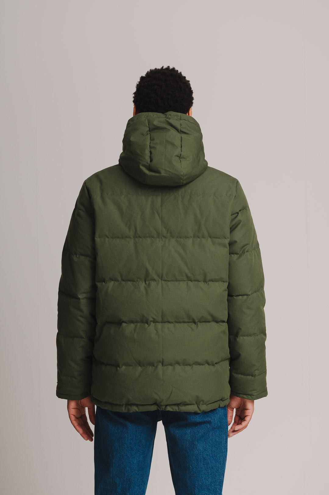 Olive Ventile Cotton Down Jacket
