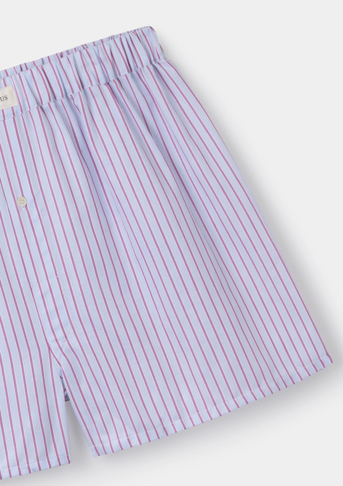 Blue & Pink Stripe Cotton Boxer Shorts