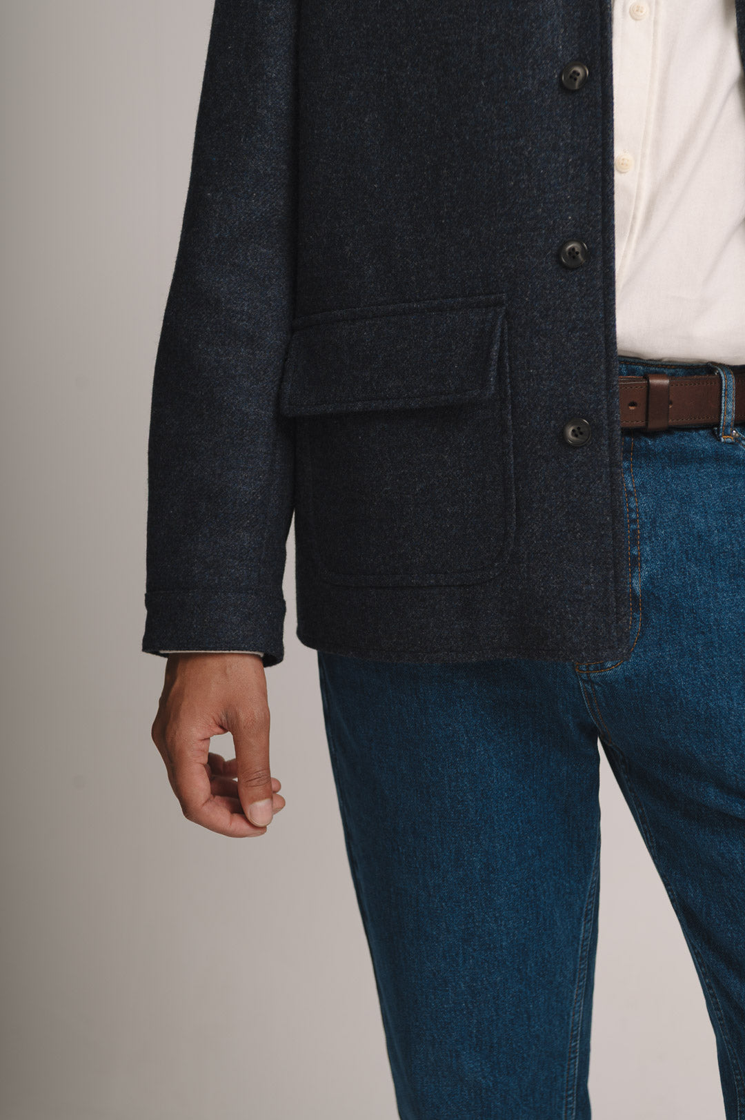 Denim Blue Twill Teba Jacket