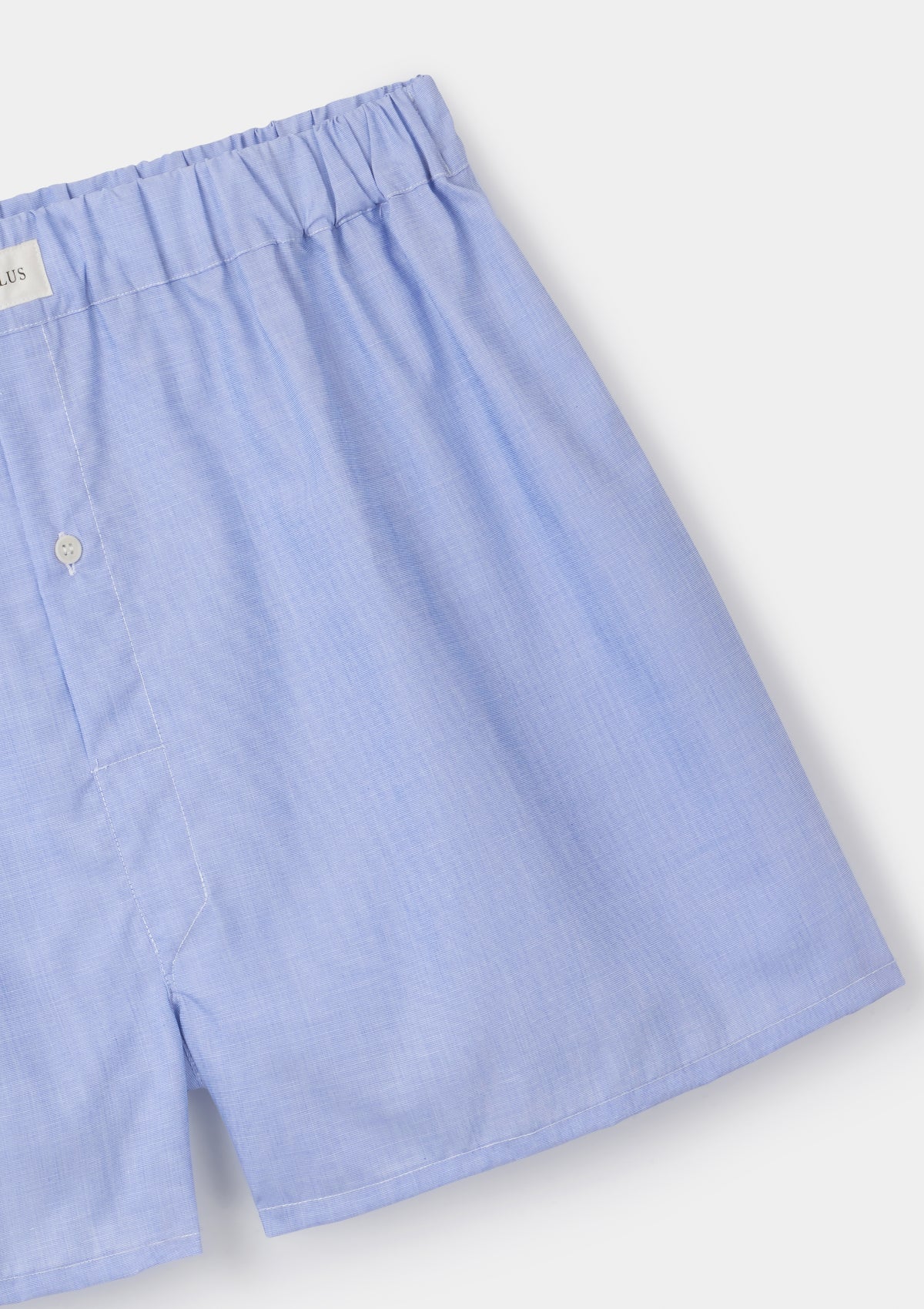 Blue Chambray Cotton Boxer Shorts