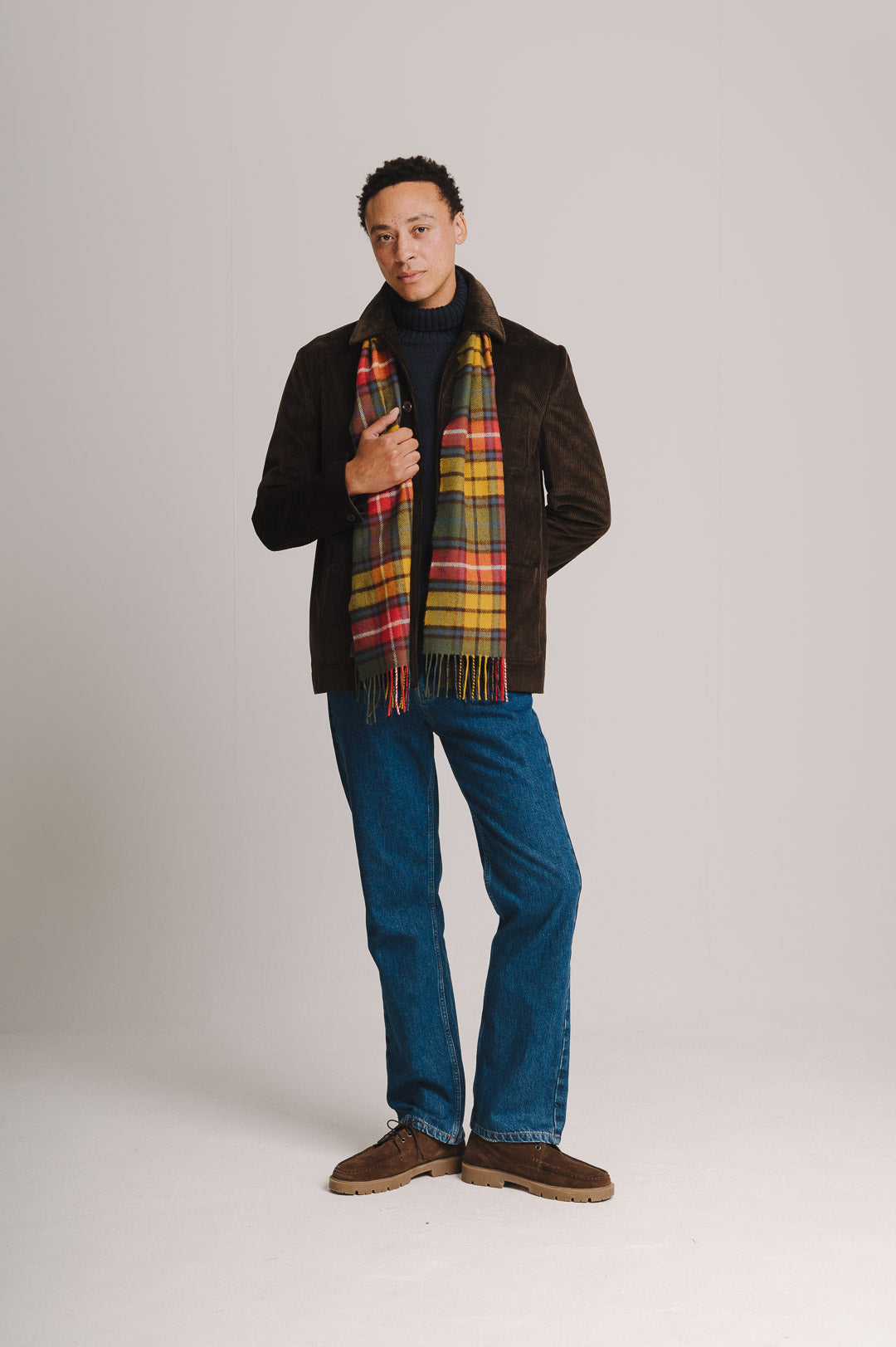 Coffee Cotton-Corduroy Chore Jacket