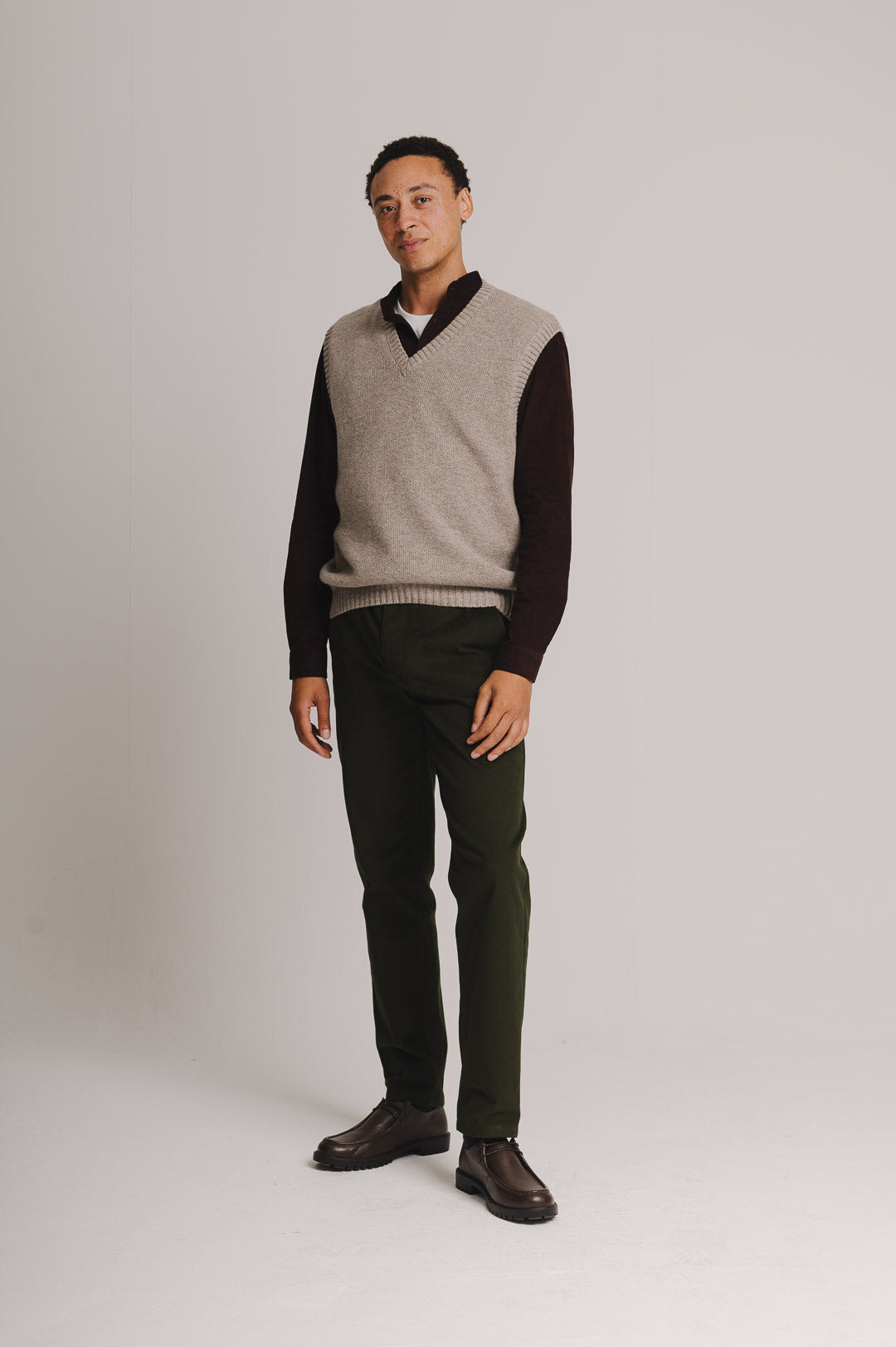 Men's Oat Lambswool Vest | SIRPLUS