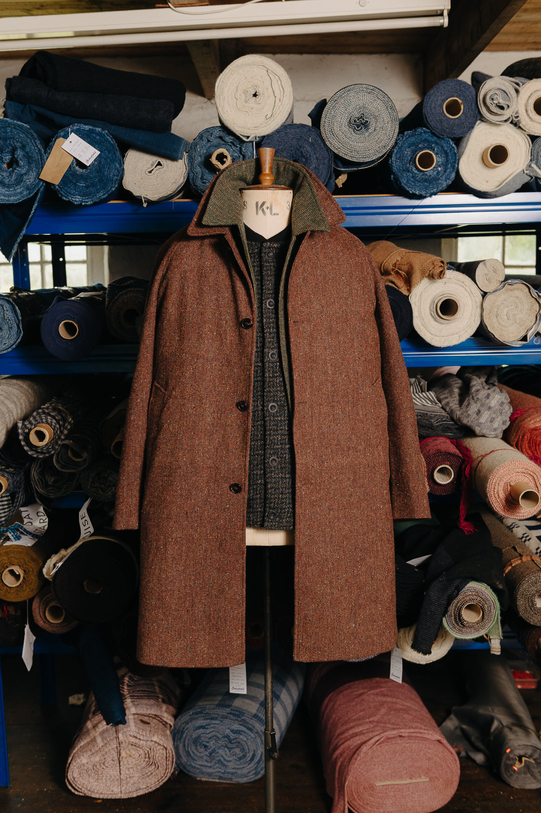 London Cloth Co. Brick Tweed Overcoat