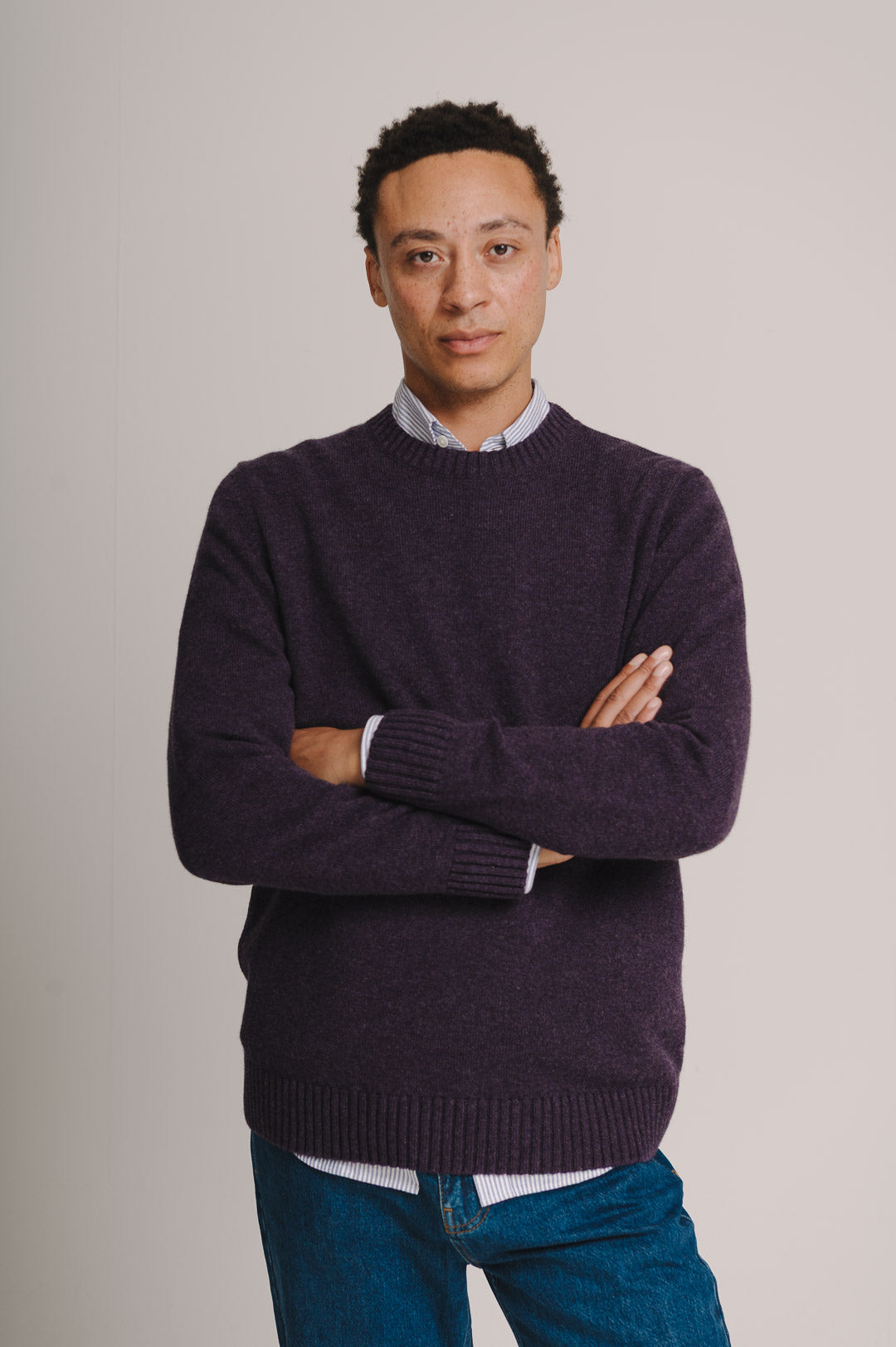 Elderberry Lambswool Crew Neck Jumper