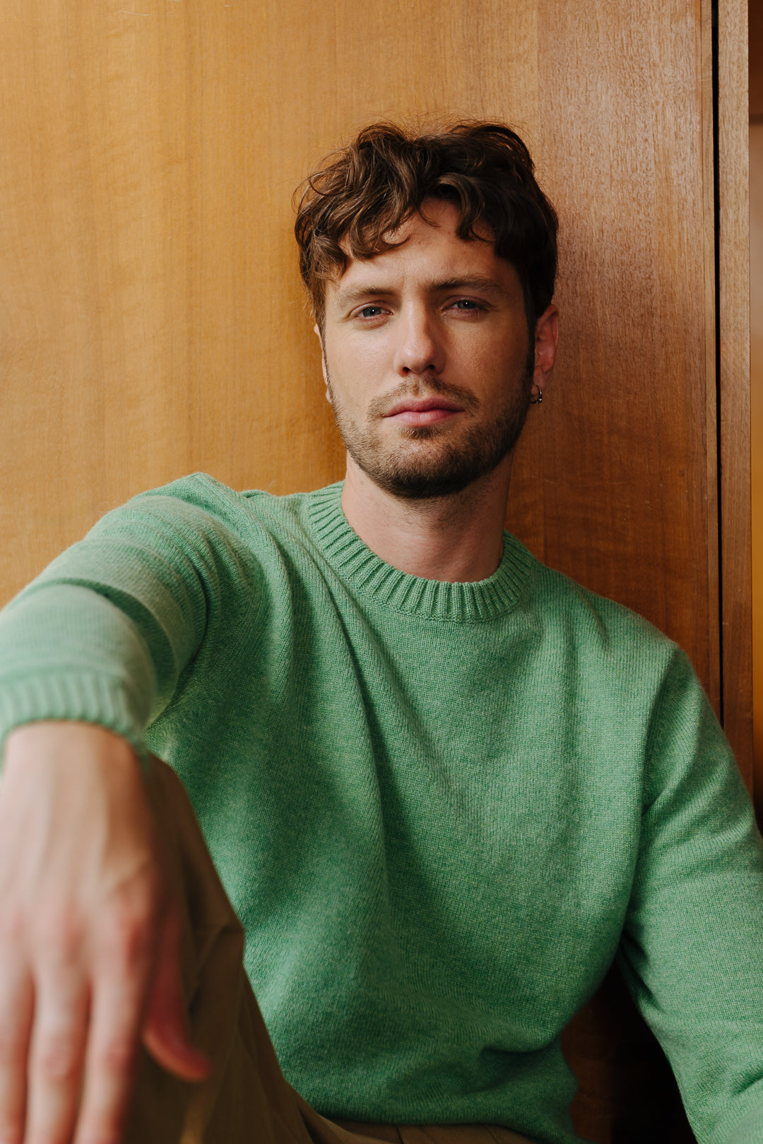 SIRPLUS Mint Lambswool Crewneck Men s Premium Knitwear