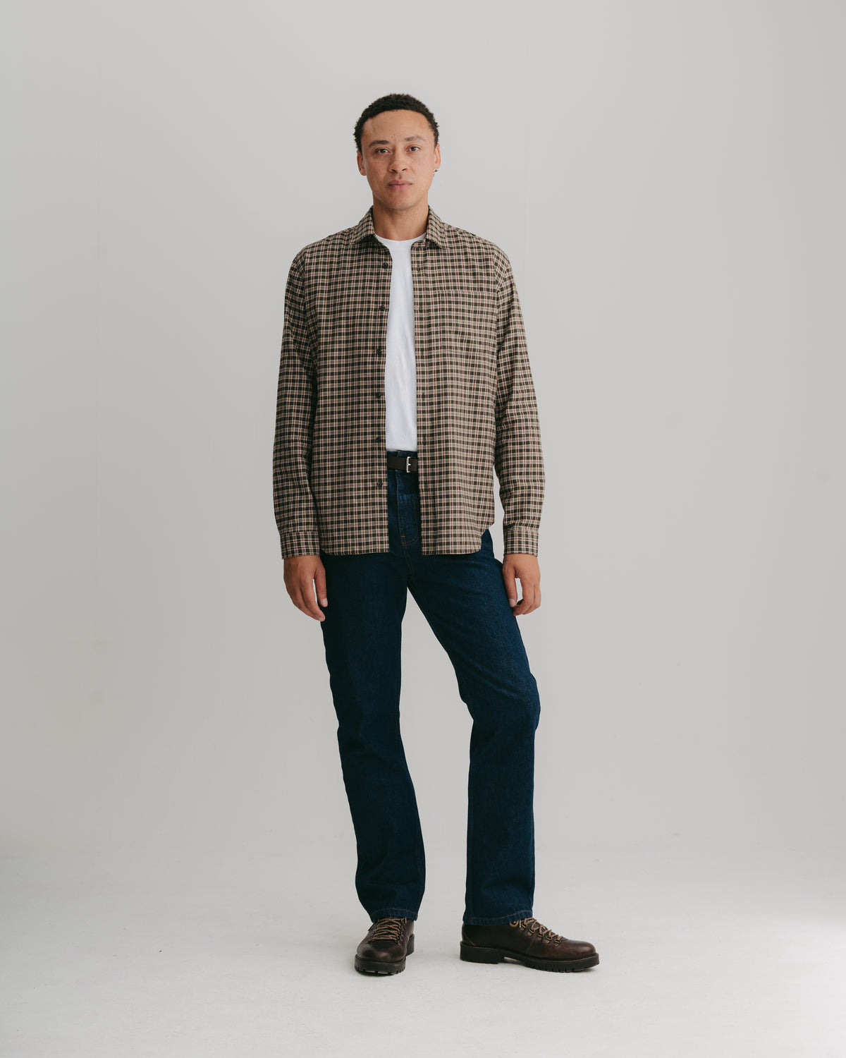 Moss and Maroon Check Flannel Shirt, Collar Shirt - SIRPLUS