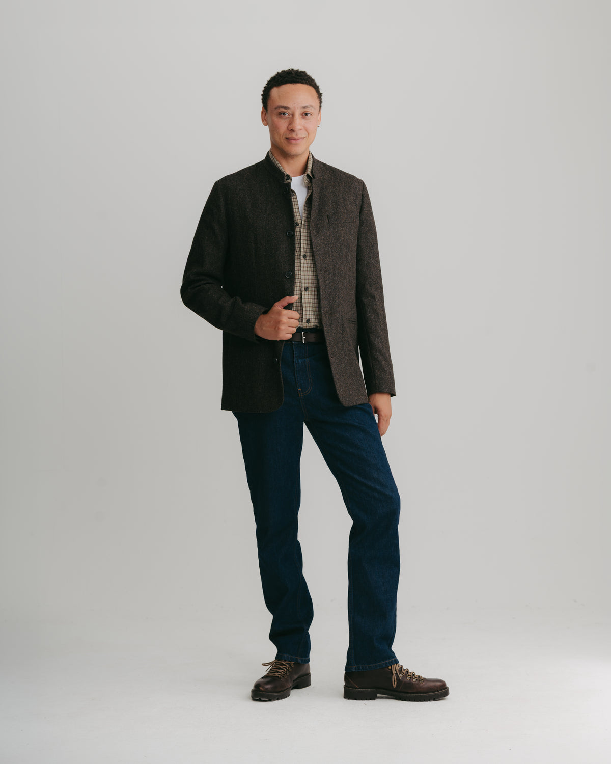 Deep Umber Wool Nehru Jacket, Nehru Jacket - SIRPLUS