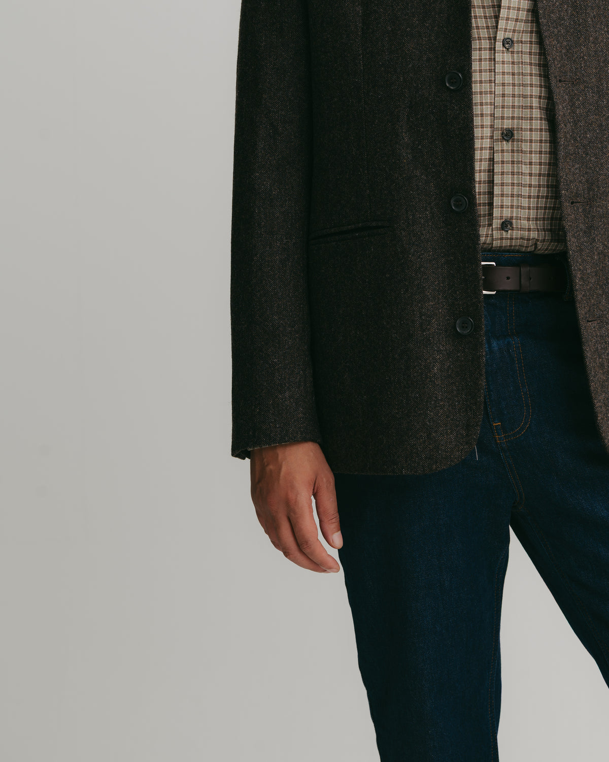 Deep Umber Wool Nehru Jacket, Nehru Jacket - SIRPLUS