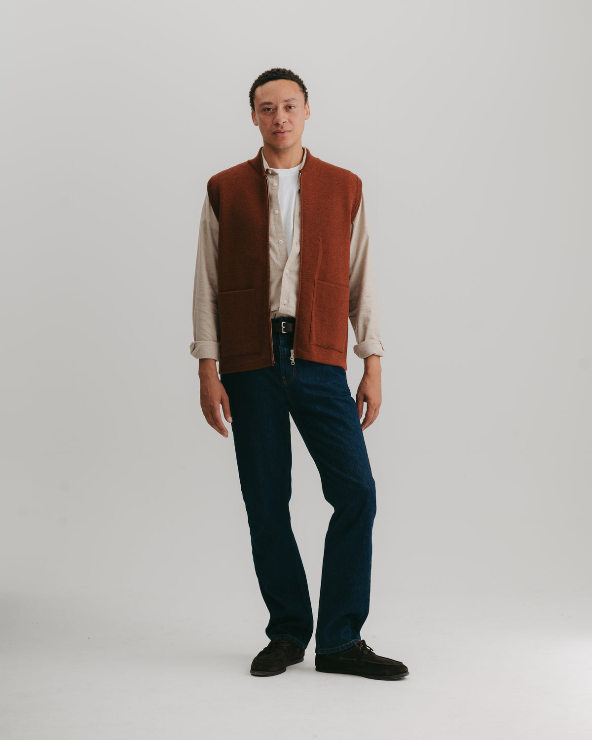 Copper Merino Knit Gilet