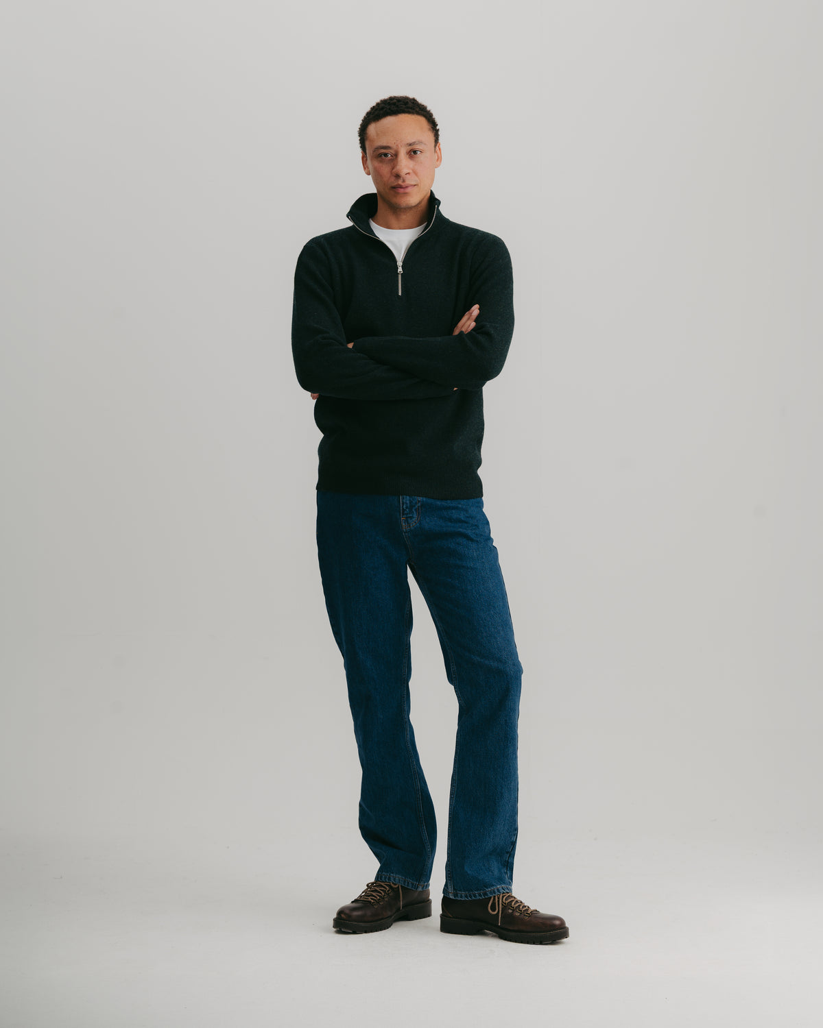 Forest Green Merino Half Zip Jumper, Half Zip Jumper - SIRPLUS
