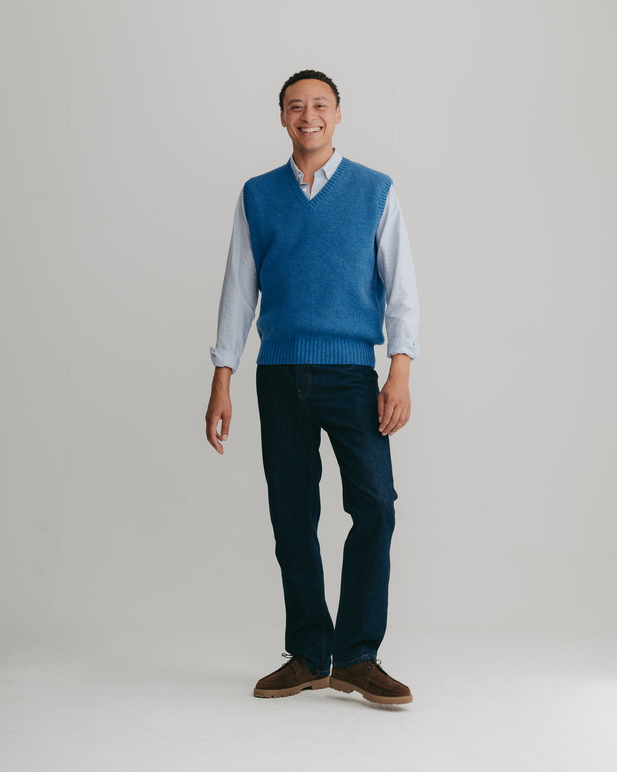 River Blue Lambswool Vest