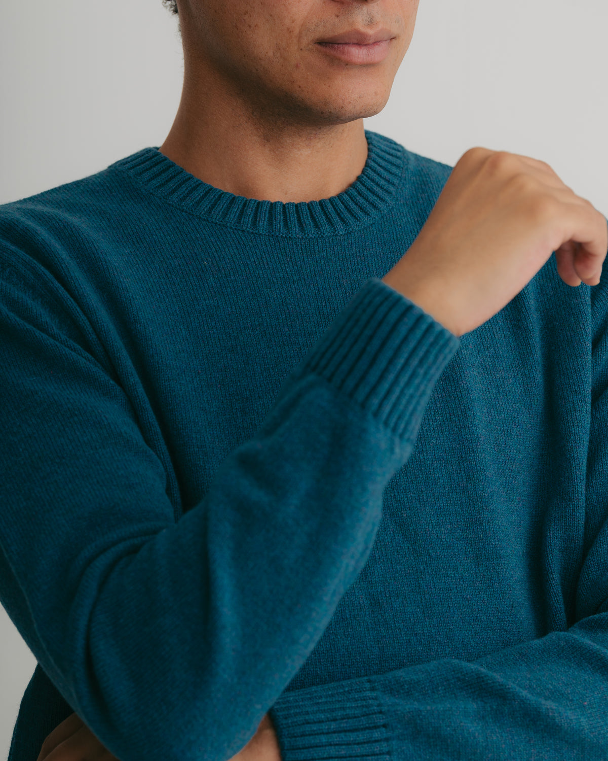 Inchyra Blue Lambswool Crew Neck Jumper, Crew Neck Jumper - SIRPLUS