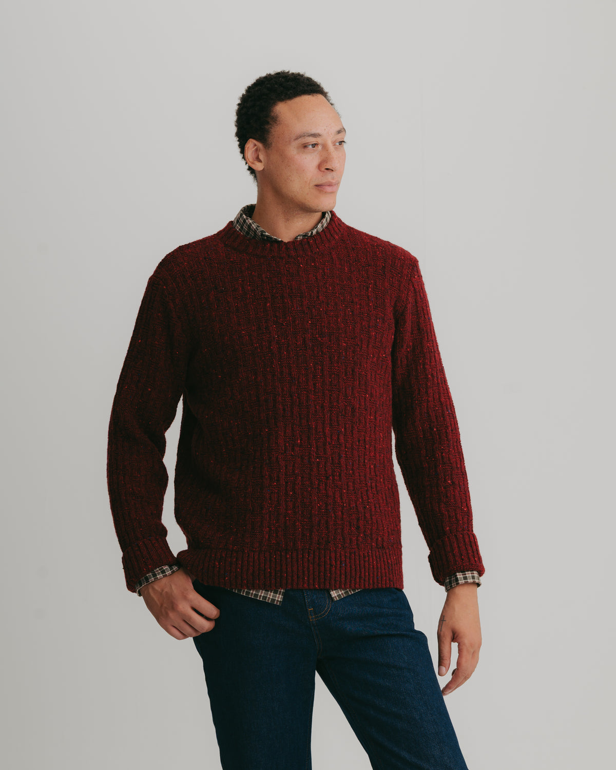 Garnet Deadstock Donegal Jumper