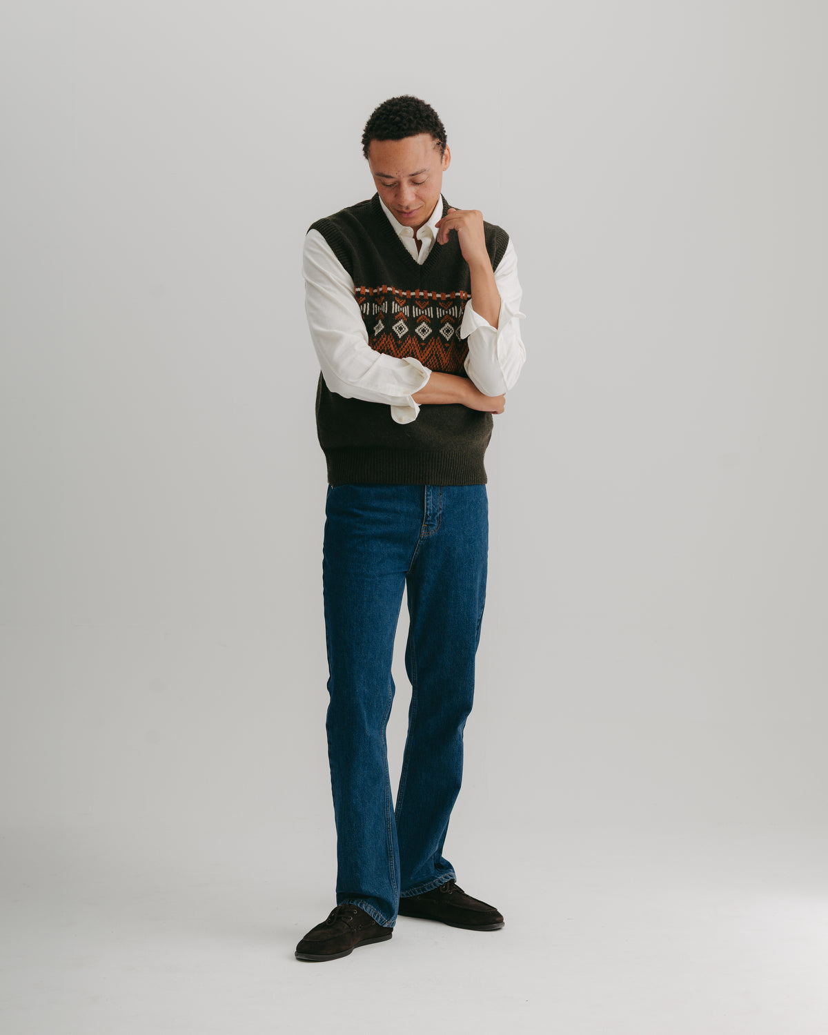 Green Icelandic Style Lambswool Vest