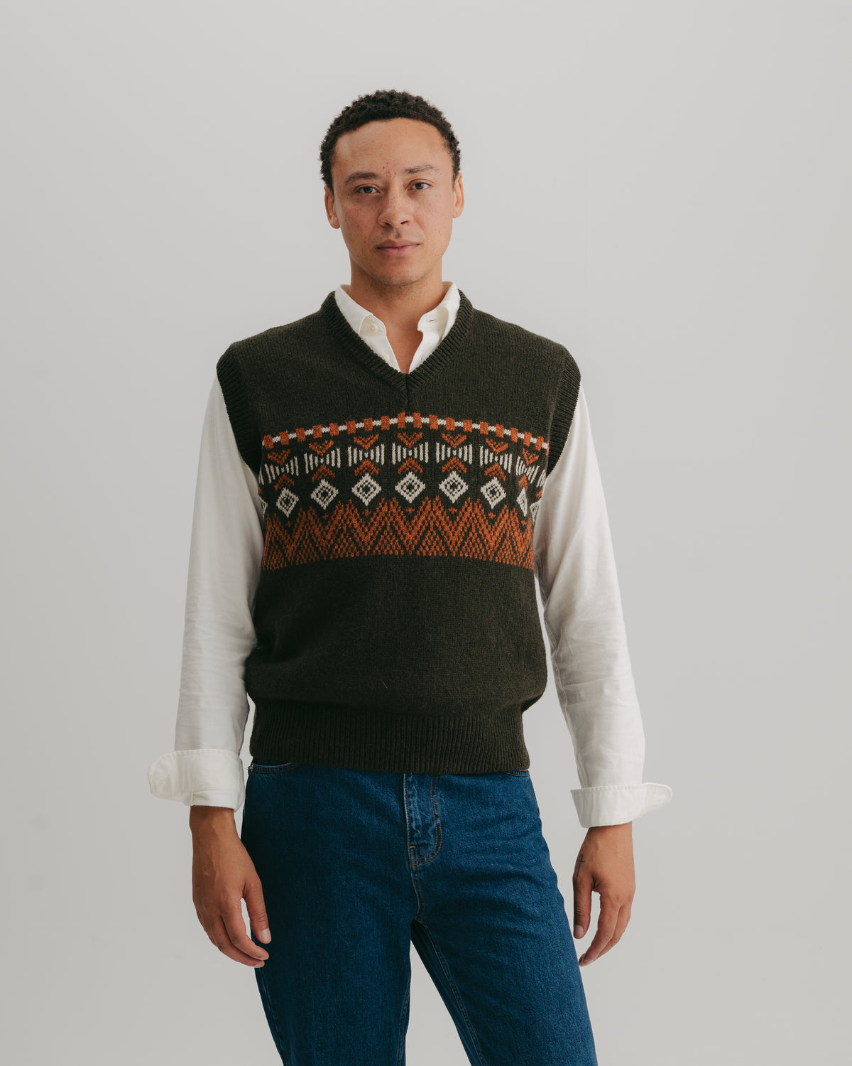 Green Icelandic Style Lambswool Vest