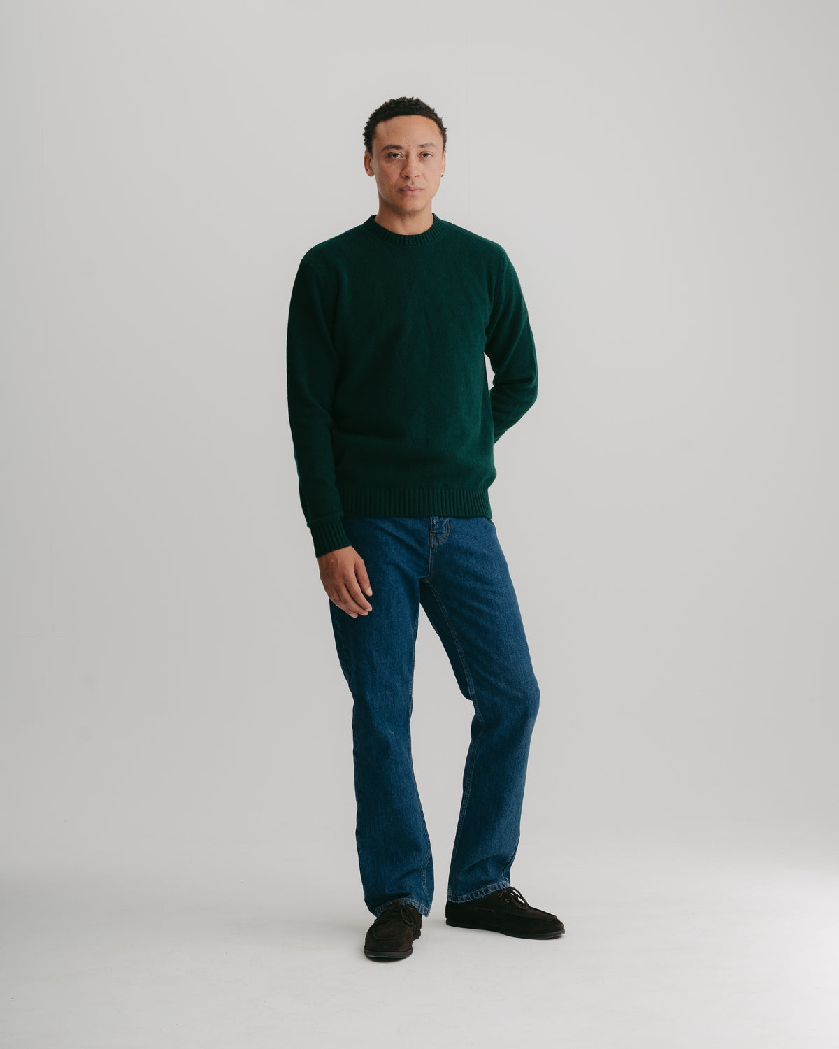 Green Lambswool Crew Neck Jumper, Crew Neck Jumper - SIRPLUS