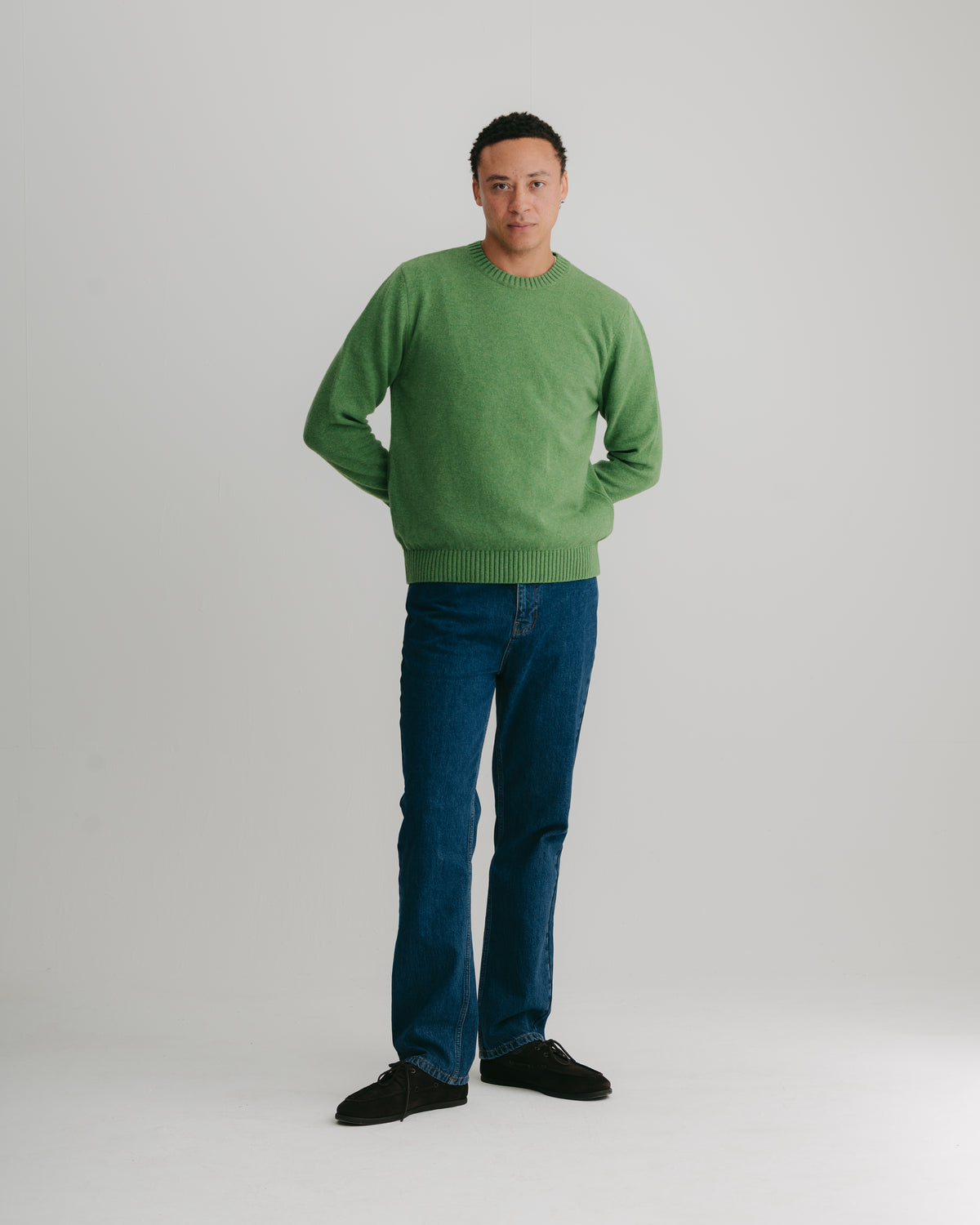 Watercress Lambswool Crew Neck Jumper, Crew Neck Jumper - SIRPLUS