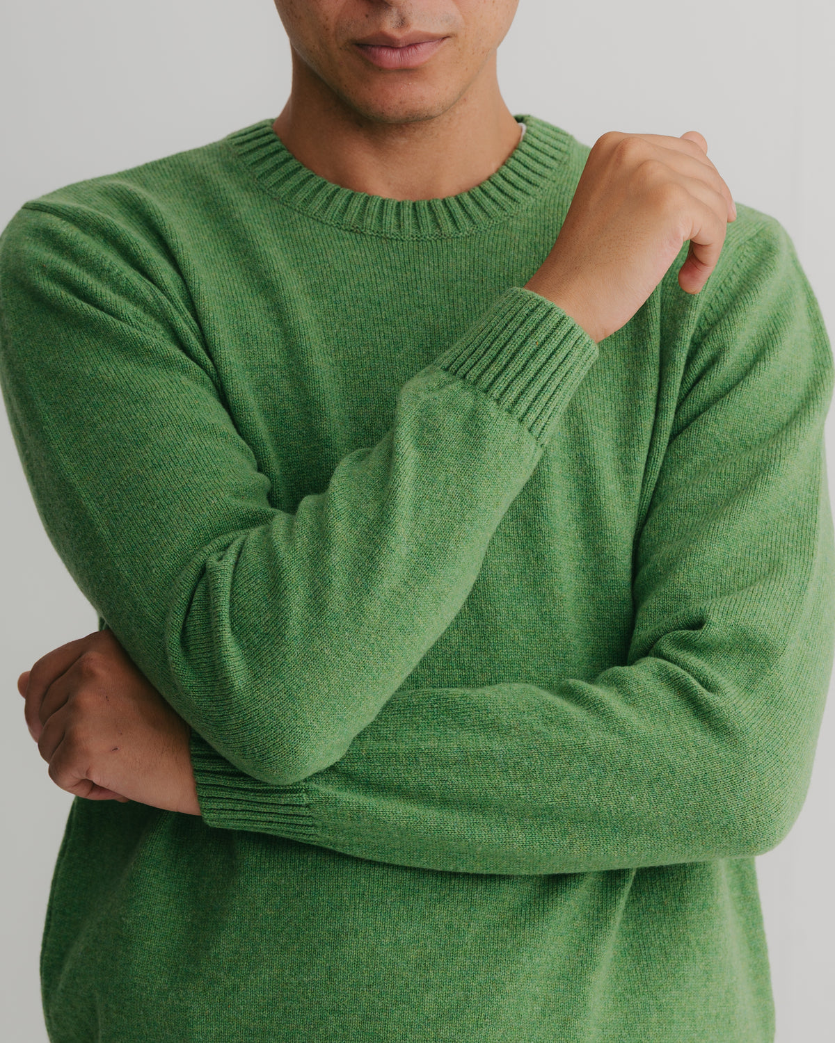 Watercress Lambswool Crew Neck Jumper, Crew Neck Jumper - SIRPLUS