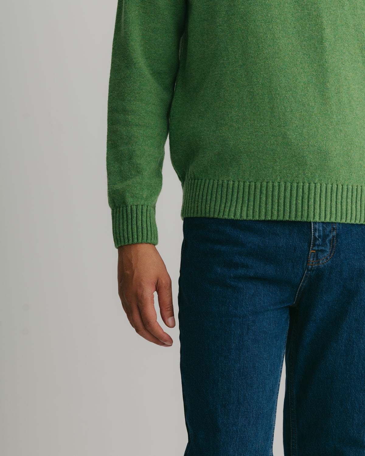 Watercress Lambswool Crew Neck Jumper, Crew Neck Jumper - SIRPLUS