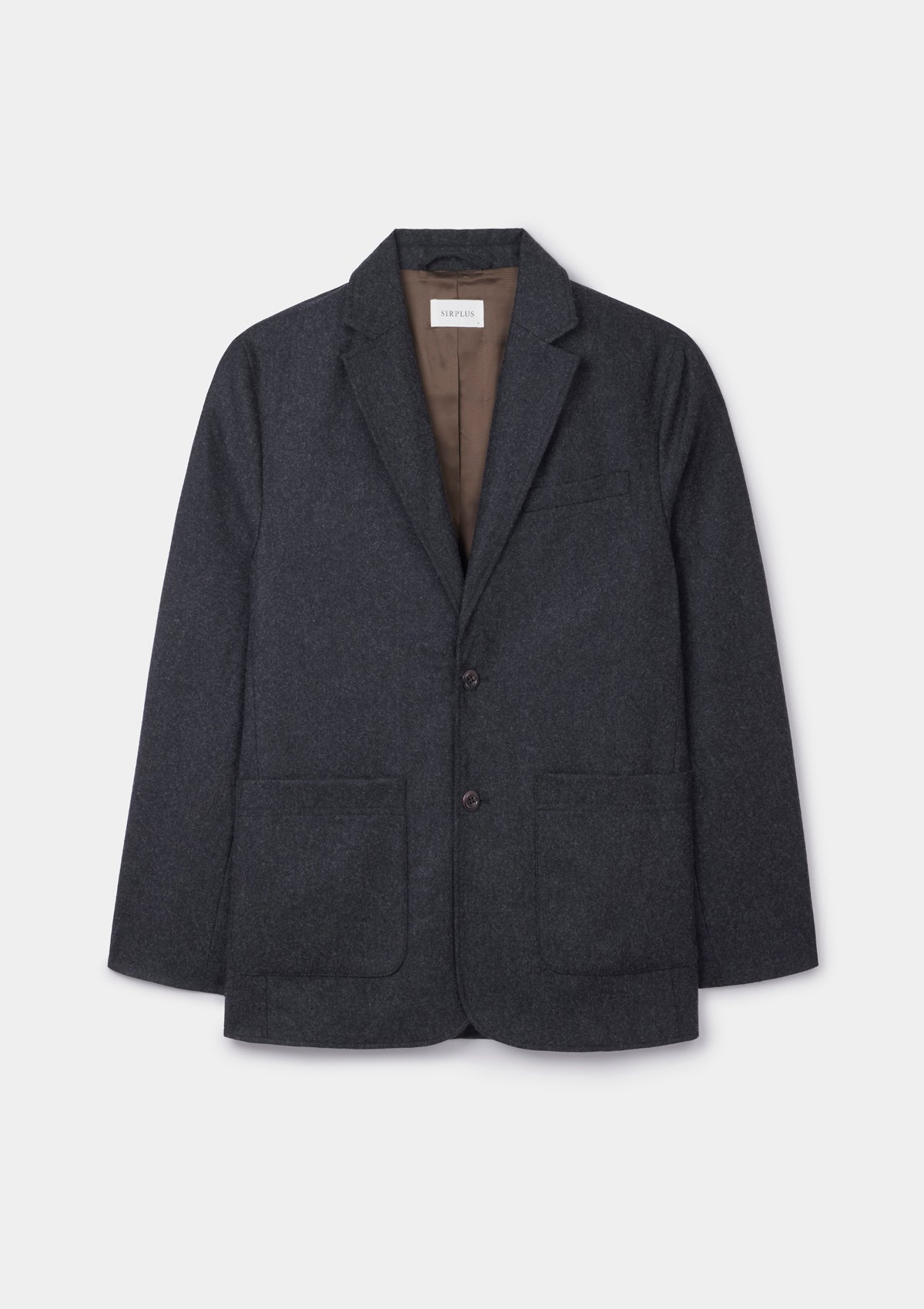Anthracite Wool-Cashmere Flannel Blazer