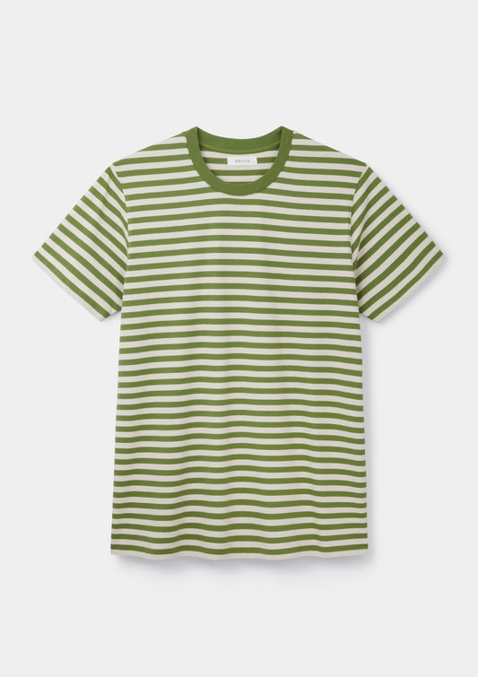 Apple Green Stripe Organic Cotton T-Shirt, T-Shirt - SIRPLUS