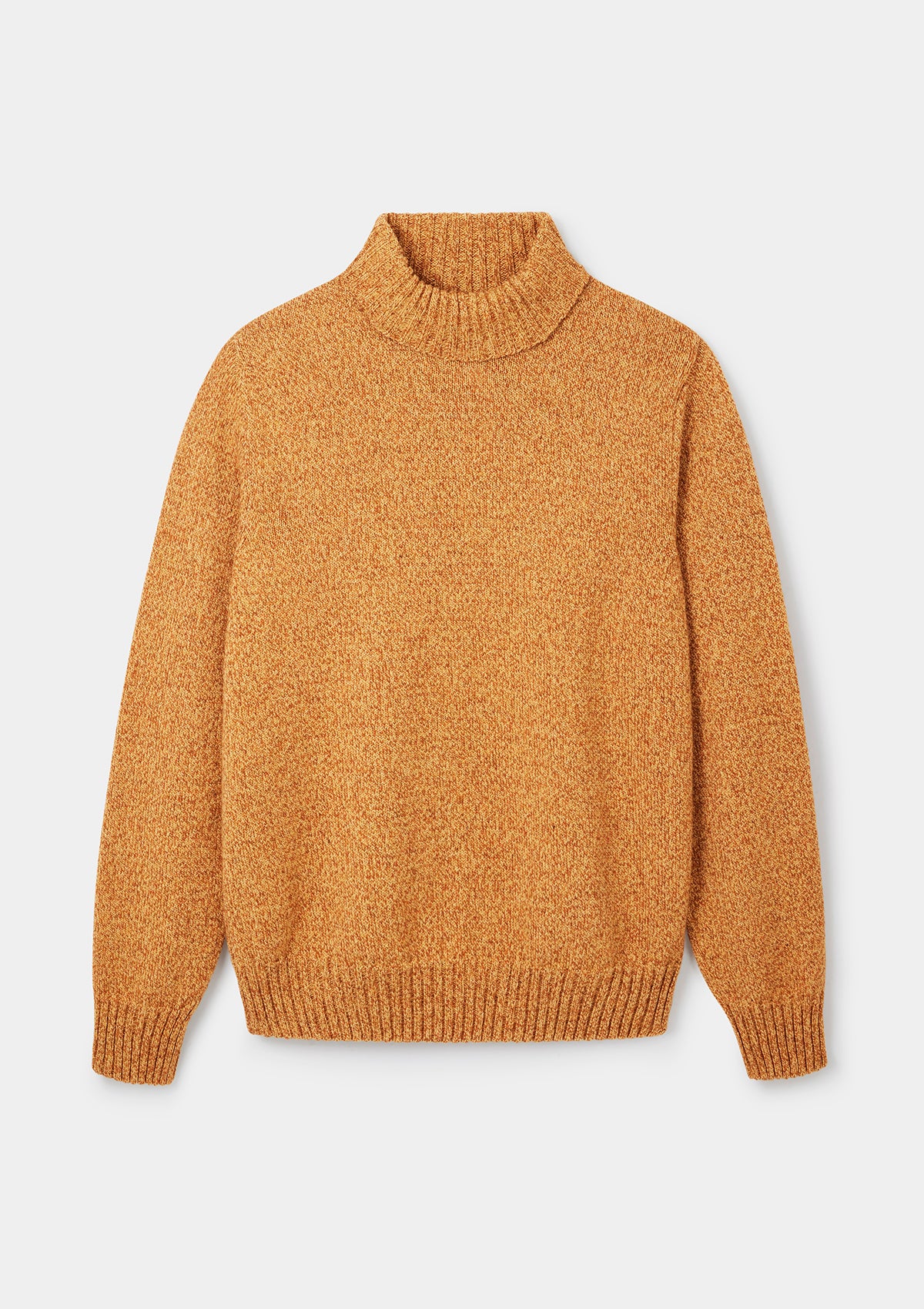 Apricot Melange Roll Neck Jumper by SIRPLUS