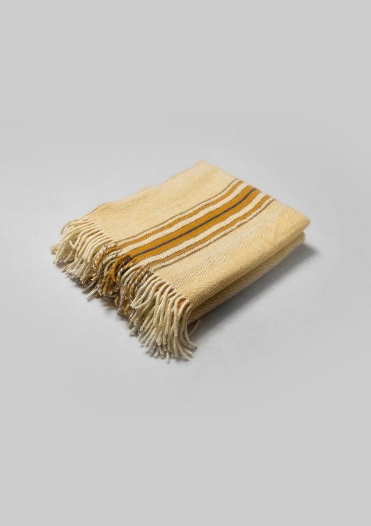 Tangerine Stripe Wool Blanket - Limited Edition