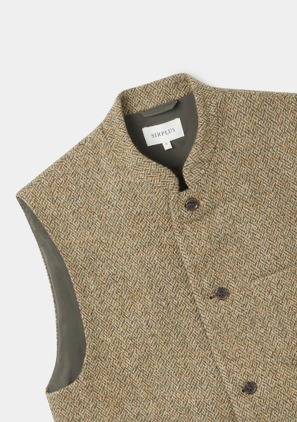 Barley Harris Tweed Nehru Waistcoat