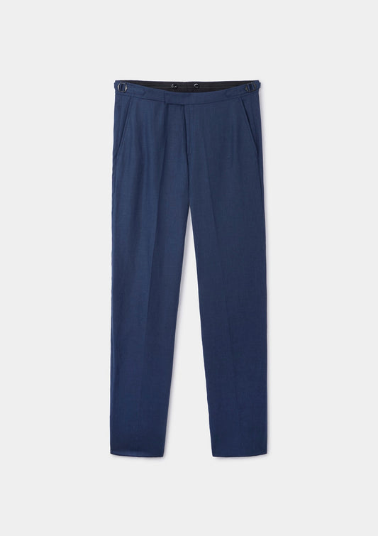 Blue Nights Linen Formal Trousers, Formal Trousers - SIRPLUS