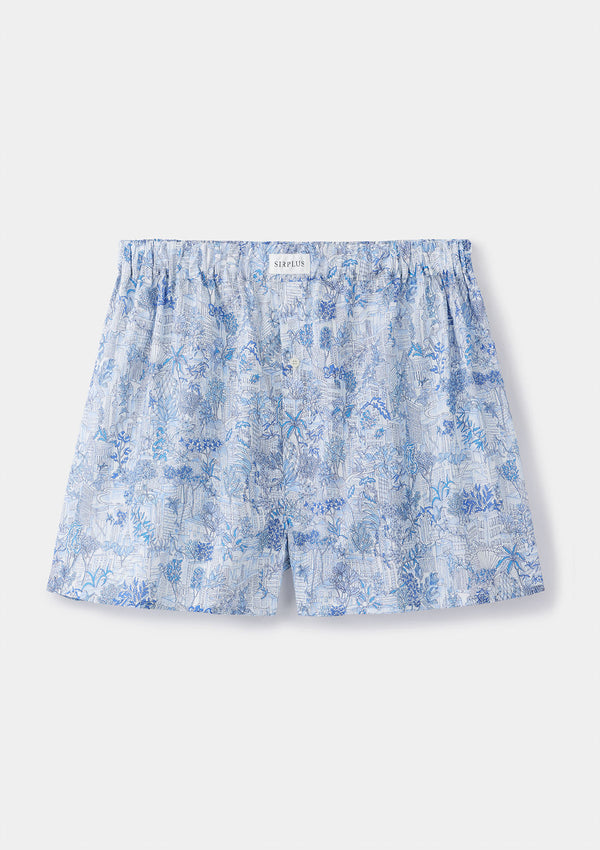 Blue Plantopolis Boxer Shorts - Made with Liberty Fabric