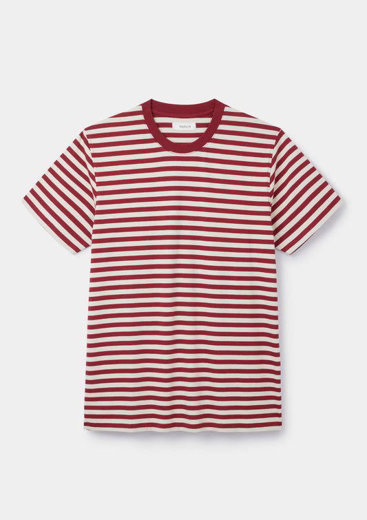 Brick Red Stripe Organic Cotton T-shirt