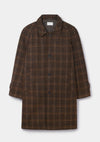 Brown Check Harris Tweed Overcoat