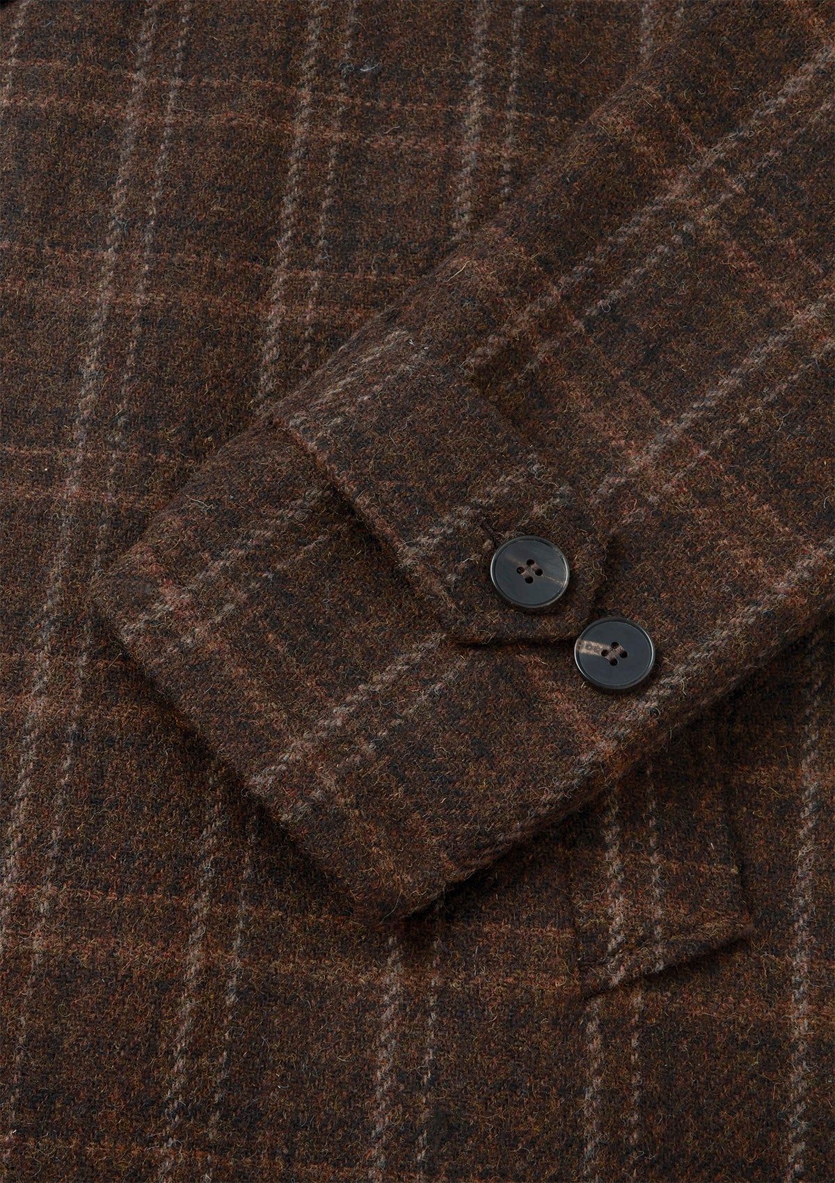 Brown Check Harris Tweed Overcoat