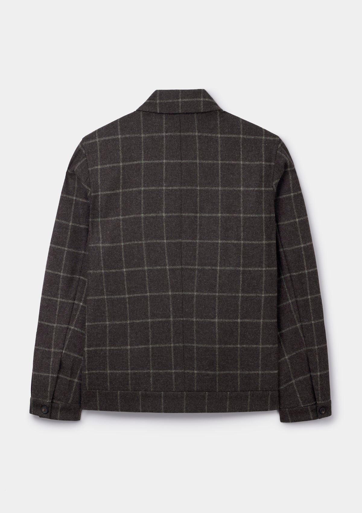 Brown Window Check Zip Jacket