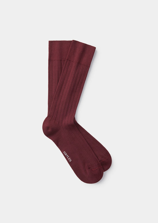 Burgundy Dress Socks by SIRPLUS