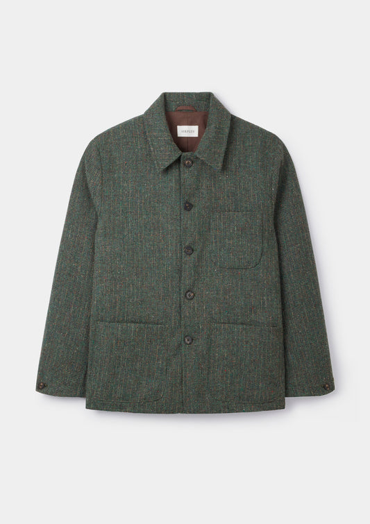 London Cloth Co. French Green Tweed Chore Jacket