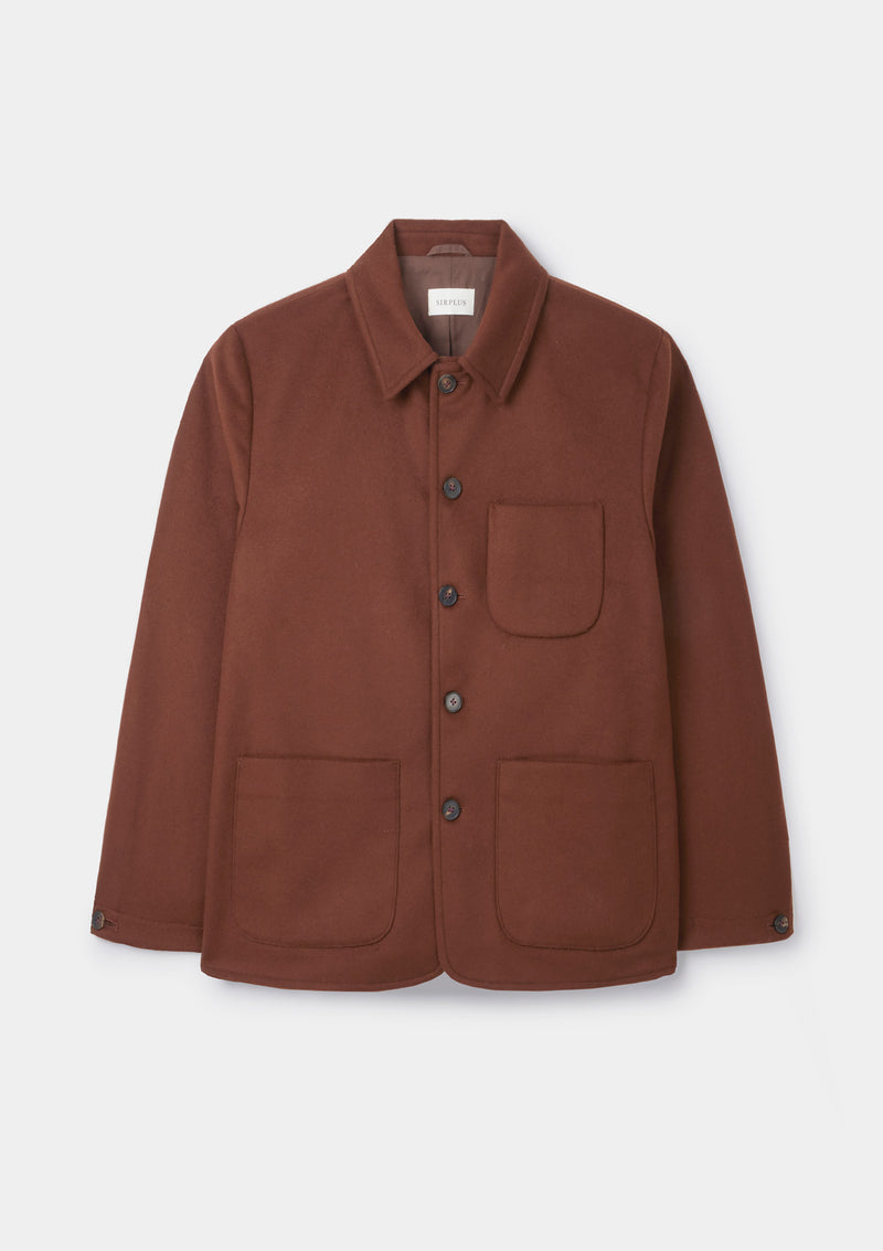 Rust Boiled Wool Chore Jacket