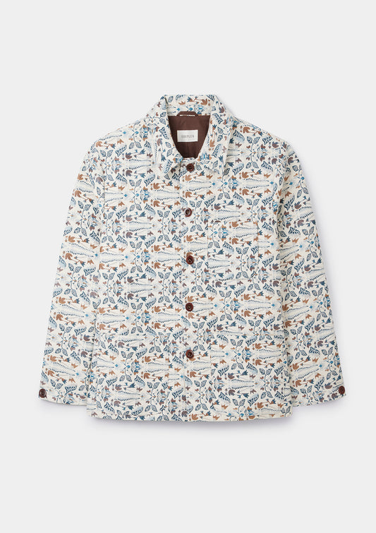 Cream Jacquard Chore Jacket