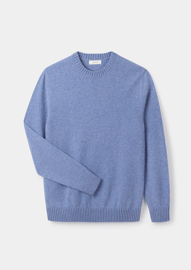 Periwinkle Lambswool Crew Neck Jumper