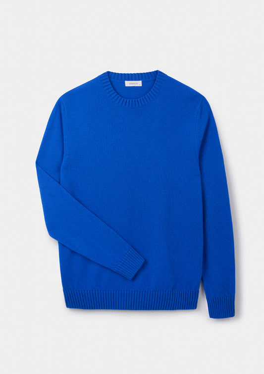 Azure Lambswool Crew Neck Jumper