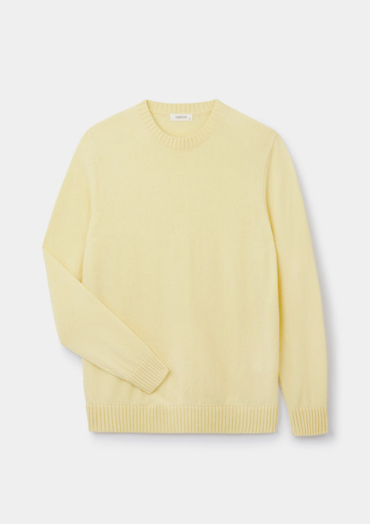 Vanilla Lambswool Crew Neck Jumper