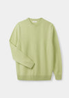 Celery Green Lambswool Crew Neck Jumper, Crew Neck Jumper - SIRPLUS
