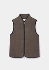 Mushroom Boiled Wool Gilet, Gilet - SIRPLUS