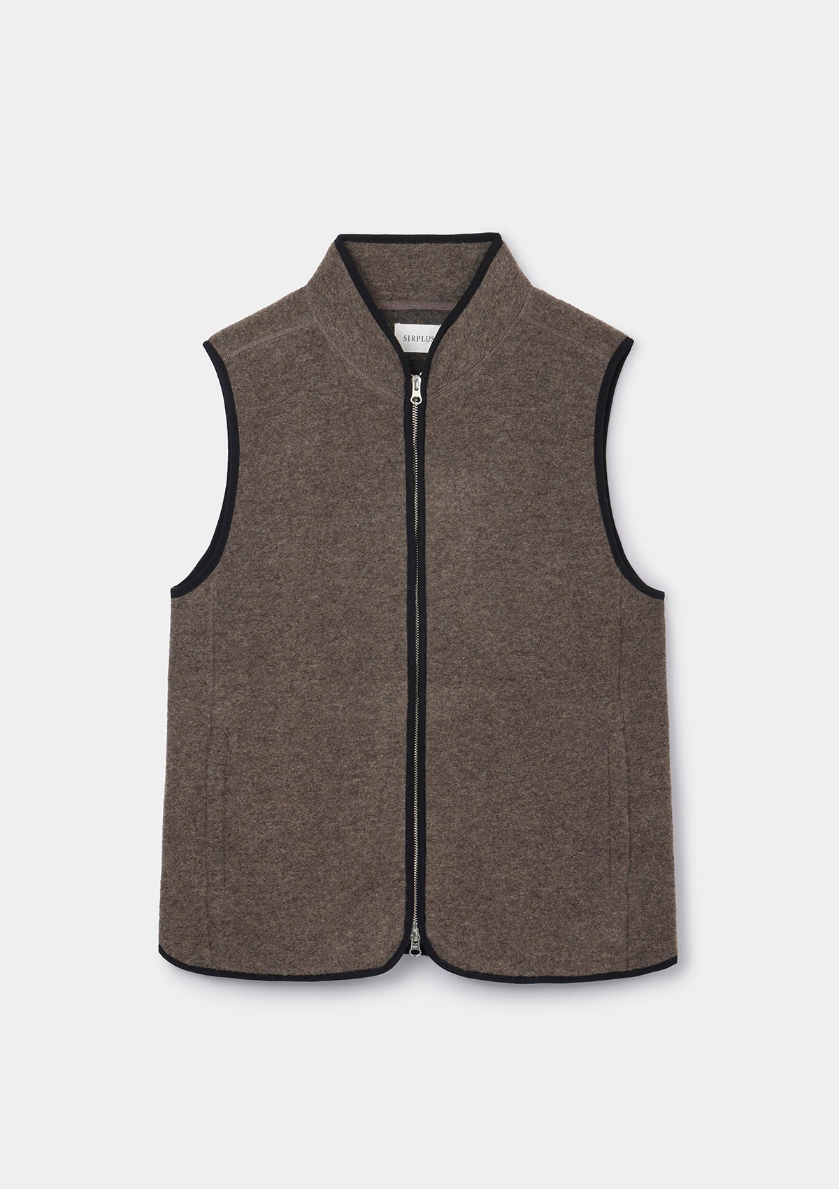 Mushroom Boiled Wool Gilet, Gilet - SIRPLUS